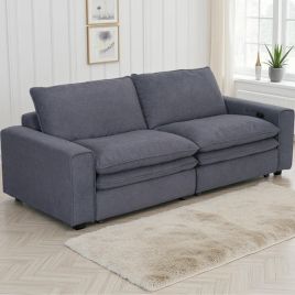 OVANA Fabric 2 Seater Electric Sofa Bed - Grey