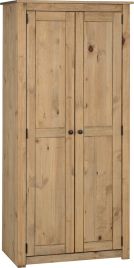 PRESTON 2 Door Wardrobe Light Oak - 80cm
