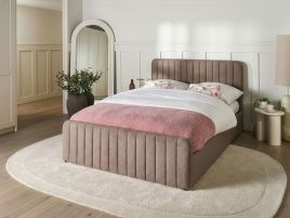 KEWAL EU Double Ottoman Boucle Bedframe - Taupe