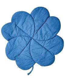 DCAAINE Kids Playmat Leaf 110 x 110 cm Blue