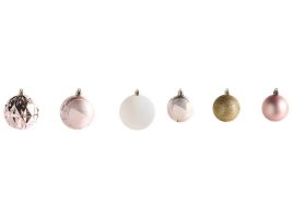 GJENDORA Set of 114 Christmas Baubles Hanging Ornament Decoration - Pink