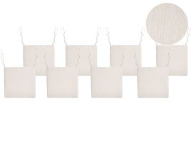 ARBOR Set of 8 Garden Chair Cushions - Light Beige