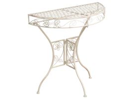 ENSLOW Metal Bistro Table - Light Beige