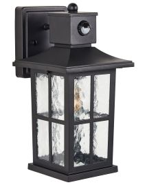 HOOKMERE Outdoor Wall Light with Motion Sensor - Black