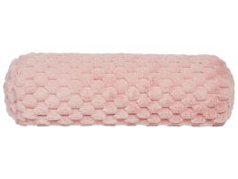 Throw Cushion LINDEN Faux Fur 22 x 60 cm Pink Solid