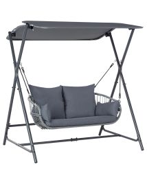 Patio Swing FIASTRA Metal Dark Grey