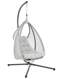 Hanging Chair with Stand AVEGNO Fabric Light Grey