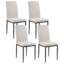 FALCREST Fabric Dining Chair Set of 4 - Light Beige