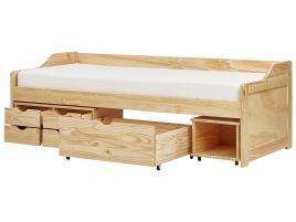 YOUILLE Daybed with Storage Wood 90 x 200cm EU Single Bedframe Light Wood