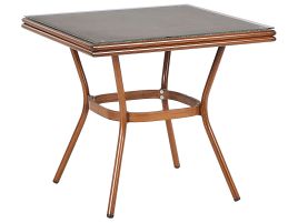 Garden Table 80 x 80 cm Dark Wood CASPRI II