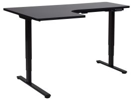 Electric Adjustable Left Corner Desk 160 x 59 cm Black DESTINES