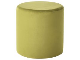 GRANSFORD Velvet Footstool - Olive Green