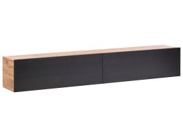 TLADSGONE Wall Mounted TV Stand 180cm Brown/ Black