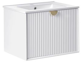 ANDERLEIGH Wall Mounted Vanity Unit with Basin 60 cm - White
