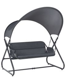 Patio Swing SOLAGNA Metal Dark Grey