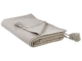 Bedspread LINDULA Cotton 150 x 200 cm Taupe