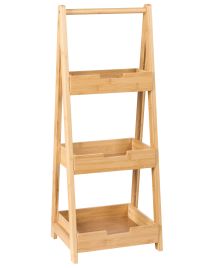 LYNGBY Bamboo Bathroom Shelving Unit Light Wood