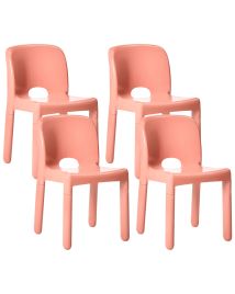 DOWNMERE Set of 4 Garden Chairs - Red