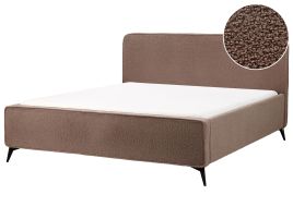 VALAGNA Bedframe Boucle 180 x 200cm EU Super Kingsize Bed Brown