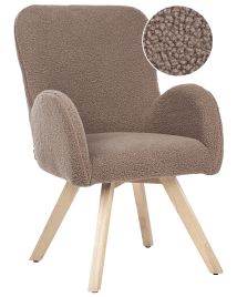 Armchair BJARN Boucle Brown