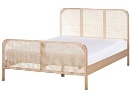 NOARON Bed Pine Wood 140 x 200 cm (EU Double) Light Brown
