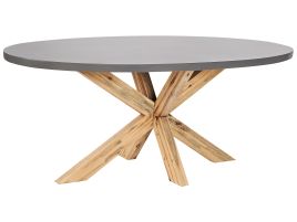 Concrete Garden Table 190 x 100 cm Grey ORISTANO