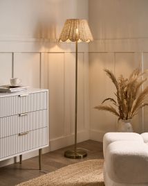 FEPARO Rattan Floor Lamp - Natural