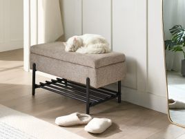 BOMAXI Ottoman Storage Bench - Taupe