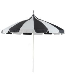 Garden Market Parasol Diameter 2.45 m Black and White MINOA
