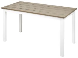 Garden Coffee Table 96 x 52 cm Light Wood and White MESSINA