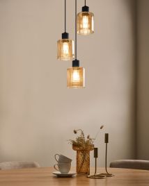 CEXUFA Pendant Lamp 3 Light - Beige