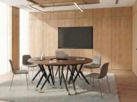 FEXUFA Foldable Corner Office Desk - Dark Brown