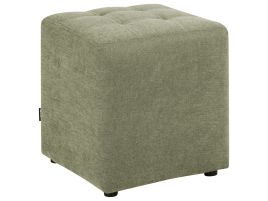 Fabric Footstool Green KANSAS
