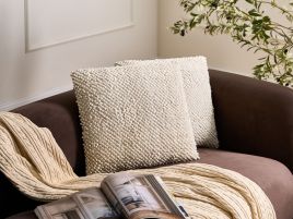 ORLAVON Cotton Decorative Cushions Set of 2 - Light Beige
