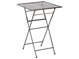 Metal Garden Bar Table 60 x 60 cm Black BORMIO