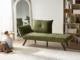 CALERO Fabric Left Hand Chaise Longue - Green