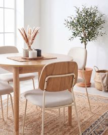 ARLINGTON Fabric Dining Chairs Set of 4 - Off White