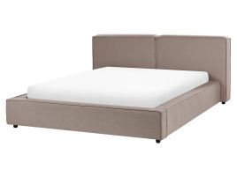 NEWARD Bedframe Fabric 160 x 200cm EU Kingsize Bed Light Wood