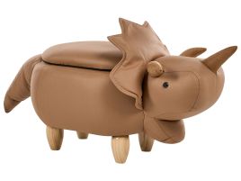 WILDMERE Storage Animal Stool - Brown