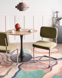 IRNIW Corduroy Dining Chairs Set of 2 - Olive Green