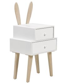 2 Drawer Bedside Table BANKS White