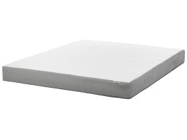 FUSHY Memory Foam Pocket Spring Mattress Medium 180 x 200cm Super Kingsize - White with Grey