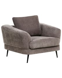 NEWHAVENLEIGH Chenille Fabric Armchair Taupe - Beige