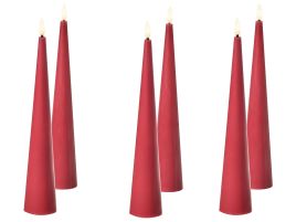 HUNSFORD Set of 6 Candles - Red