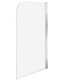 Shower Bath Screen LAPAN 140 x 80 cm Silver