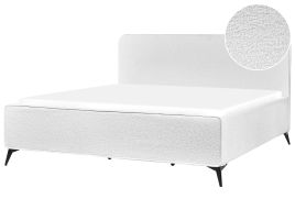 VALAGNA Bedframe Boucle 180 x 200cm EU Super Kingsize Bed Off-White
