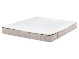DELICE Latex Pocket Spring Mattress Medium 160 x 200cm EU Kingsize - White with Beige
