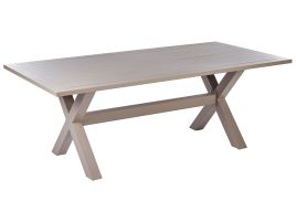Aluminium Garden Dining Table 200 x 105 cm Beige CASCAIS