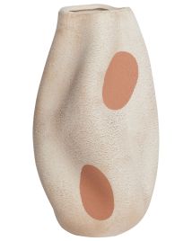 Flower Vase BATOIDEA Stoneware 25 cm Light Beige