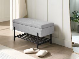 BOMAXI Ottoman Storage Bench - Light Grey
